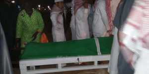 Kondisi jasad Yudha Arifin, sebelum dimakamkan. (deny)