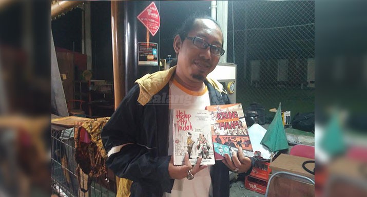 Bersama Andrea ‘Laskar Pelangi’  Herata, Aji Wakili Indonesia di Frankfurt Book Fair