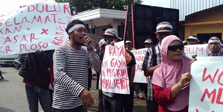 Pedagang Pasar Karangploso Protes, Pembagian Lapak Dinilai Awut-awutan
