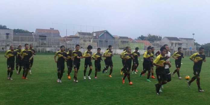 Skuat Sriwijaya FC saat latihan.
