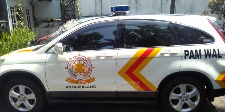 Mobil Satpol PP yang Ditahan Polres Malang Kota