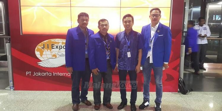 Subur dan tiga anggota Fraksi PAN DPRD Kota Malang di Mukernas PAN