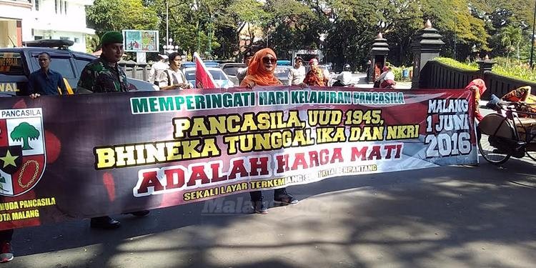 Peringati Hari Pancasila, PP Kota Malang Gelar Aksi