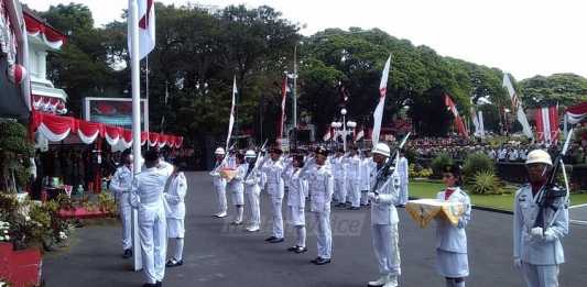 Upacara HUT ke 71 Republik Indonesia di Balai Kota Malang