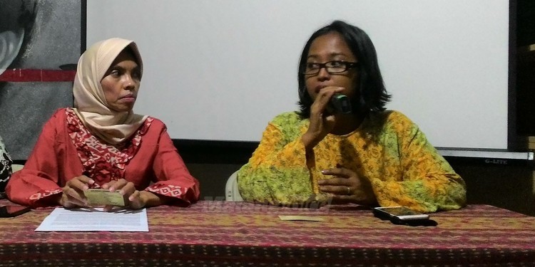 Ketua IMA, Eni Lestari (kanan) dalam acara konferensi pers.(Miski)