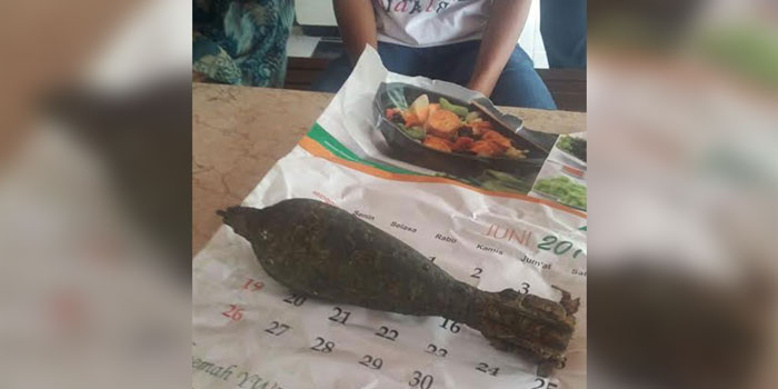 Mortir Tua Peninggalan Belanda ditemukan di Sumbermanjing Wetan