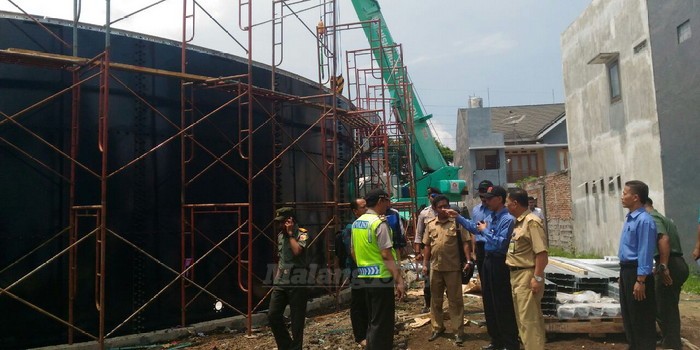 Pembangunan Water Tank PDAM Kota Malang Dihentikan Camat