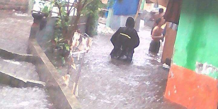 Banjir di Mbareng sore tadi (ist)