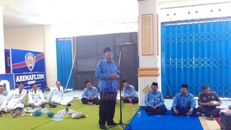 Bupati Malang, Rendra Kresna dala m tasyakuran HUT ke-45 Korpri di Kabupaten Malang (Tika)