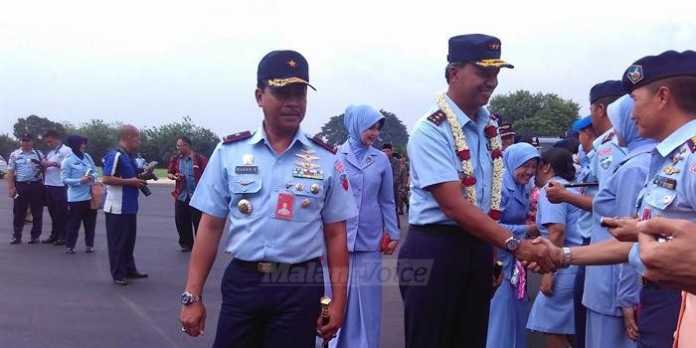 Kunjungan Pangkoops II, Marsda TNI Umar Sugeng ke Lanud Abdurrahman Saleh (tika)