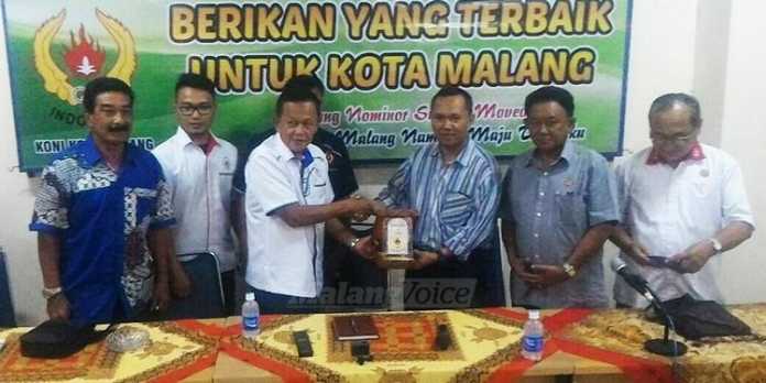 Pengurus KONI Kota Bandung diterima KONI Kota Malang.(Muhammad Choirul)