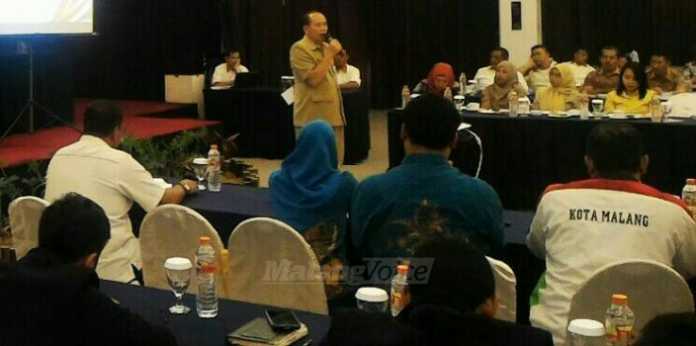Suasana Sambung Rasa KONI Kota Malang di Hotel Trio Indah 2. (Muhammad Choirul)