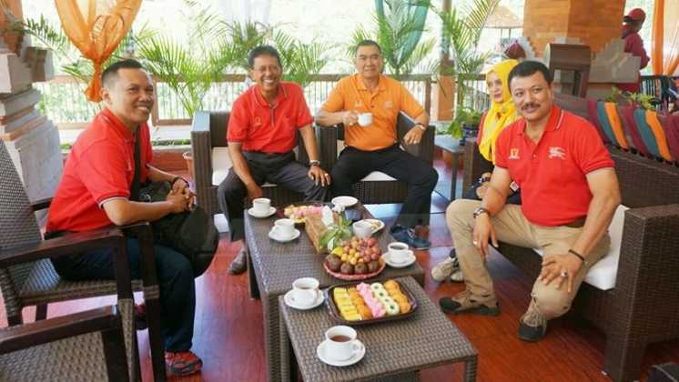 Coffee morning antara pengurus KONI Kota Malang bersama Wali Kota, HM Anton.
