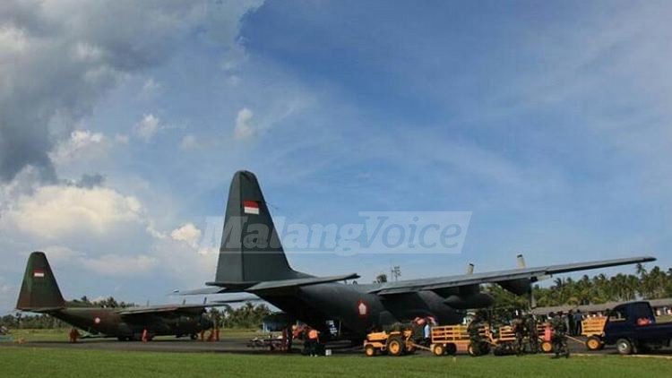 Foto Hercules A1334 yang diambil dari Instagram pilot, Mayor (Pnb) Marlon A Kawer @thenoghes