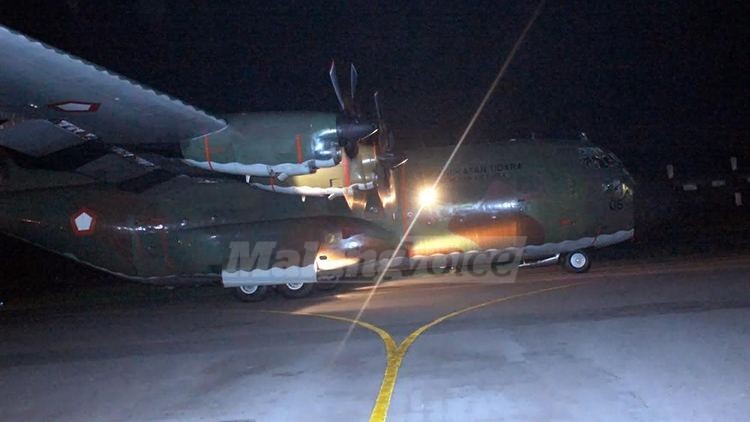 Pesawat Hercules berangkat ke Kabupaten Pidie Jaya, Provinsi Nangroe Aceh Darussalam