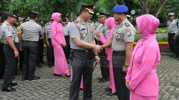 Upacara Korps Raport Perwira di Mapolres Malang (doc. Subag Humas Polres)