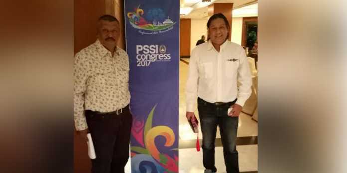 Haris Fambudy (kanan) saat menghadiri Kongres PSSI. (istimewa)