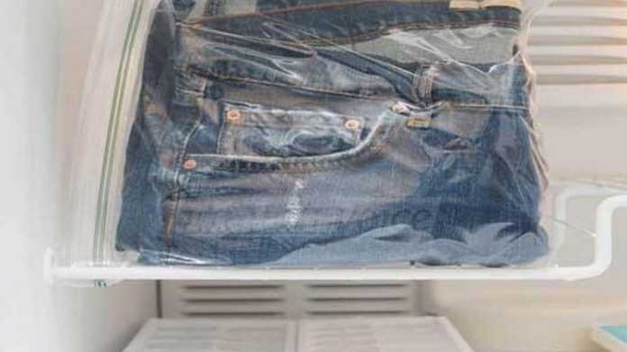 Jeans yang dimasukkan kulkas (ist)
