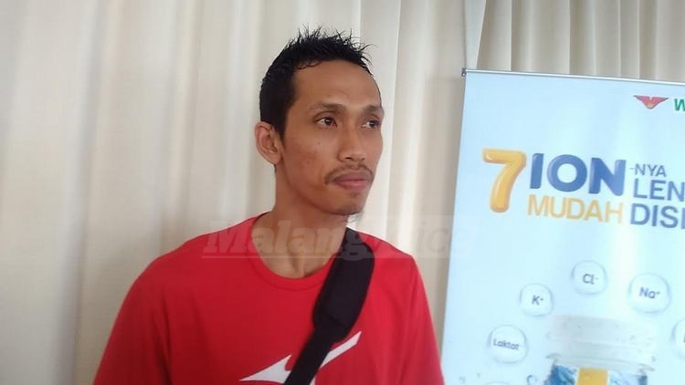 Kapten tim Surabaya Bhayangkara Samator, Mahfud Nurcahyadi. (deny)