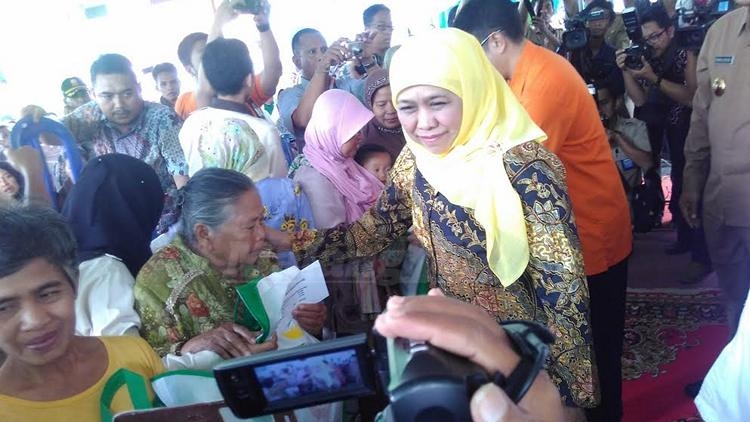 Mensos saat kunjungan kerja di Kepanjen, Kabupaten Malang (Tika)