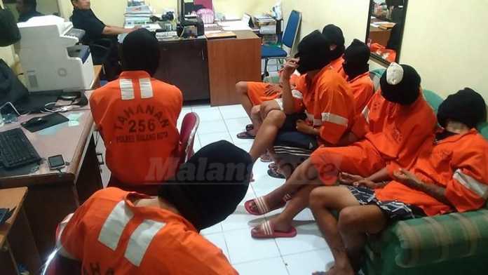 Pelaku pengedar narkoba yang diringkus Polres Malang Kota. (deny)