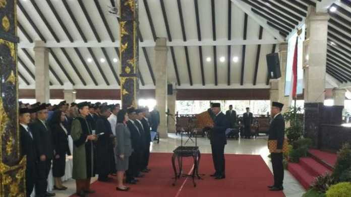 Pelantikan pejabat struktural eselon III dan IV di Pendopo Agung Kabupaten Malang