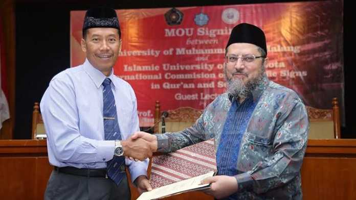 Rektor UMM, Fauzan dan Sheikh Mohammed Dhabyan (ist)