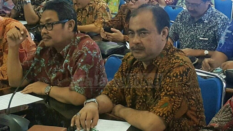 Sekretaris Badan Pengurus Cabang (BPC) Gapensi Kota Malang, Bambang Sumarto (kanan).