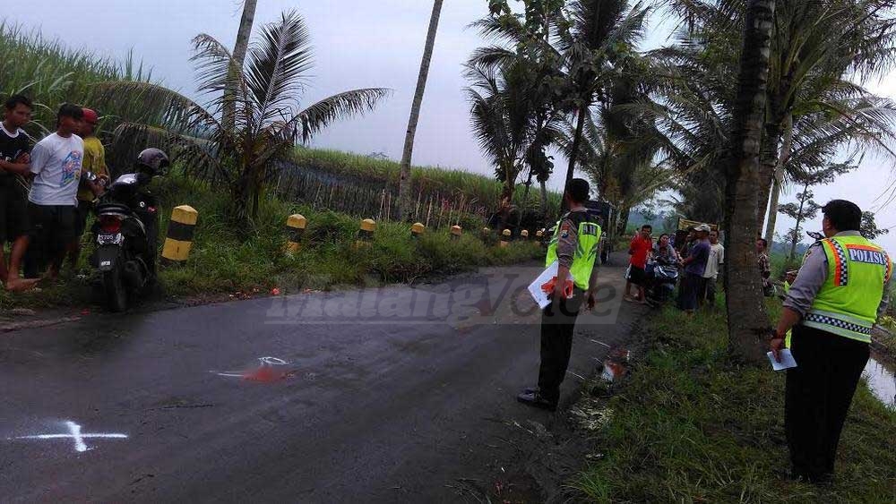 Lokasi kecelakaan di Sukonolo, Bululawang (Tika)