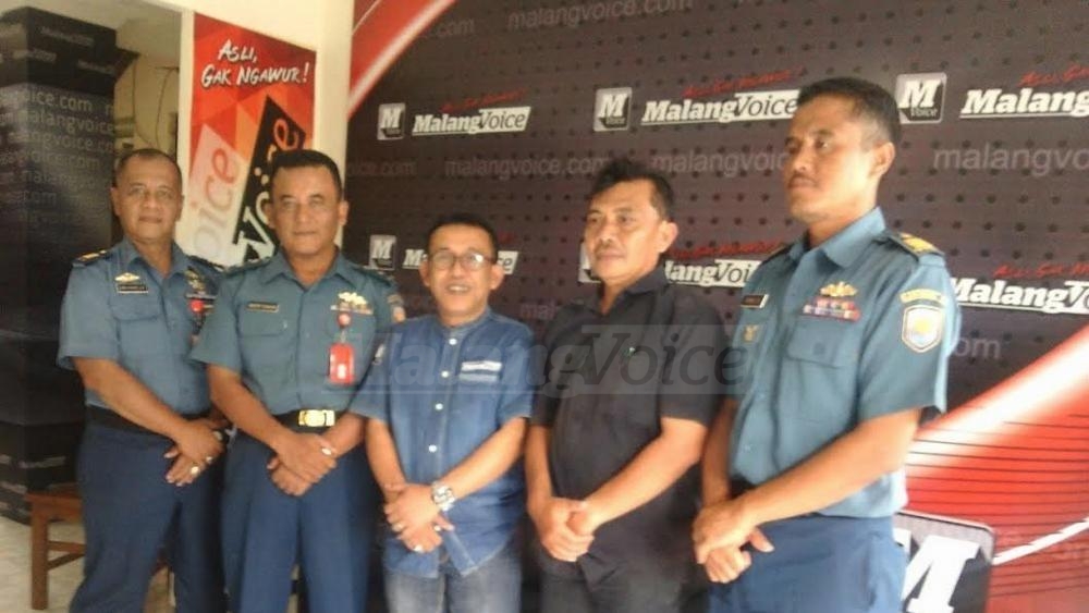 Pejabat Lanal Malang Kunjungi Redaksi malangvoice.com