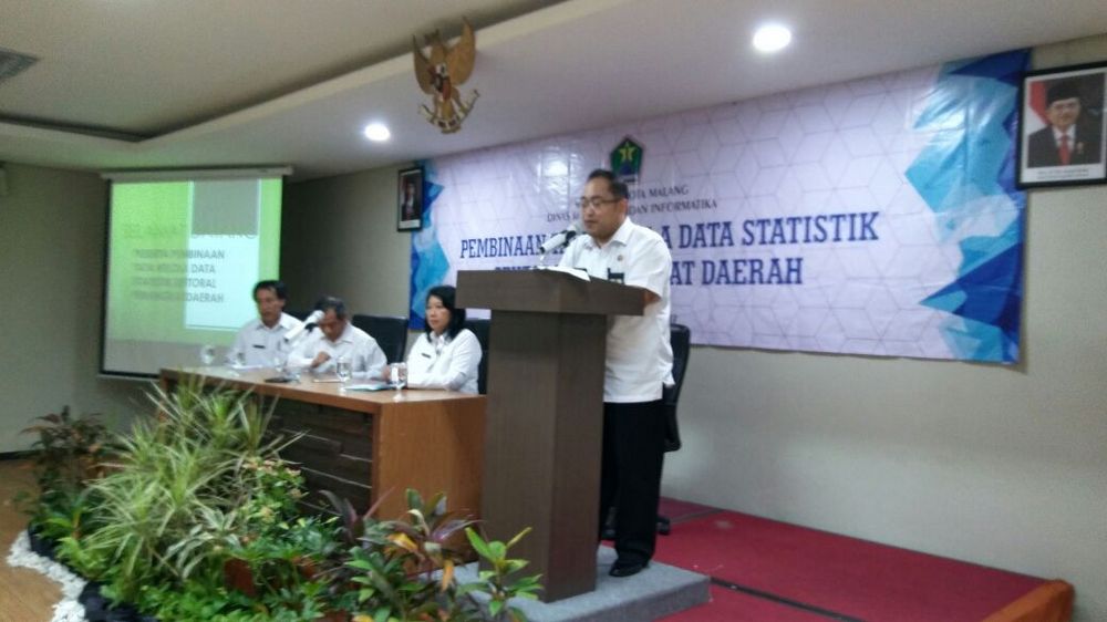 Diskominfo Kota Malang gelar pembinaan tata kelola data statistik sektoral perangkat daerah.