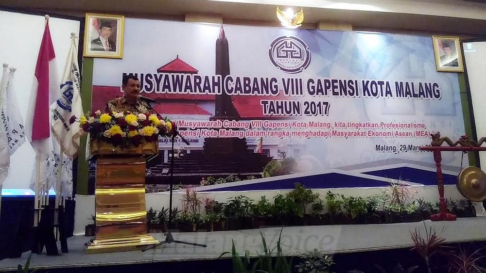 Ketua BPC Gapensi Kota Malang, Eddy Wahyono. (Muhammad Choirul)
