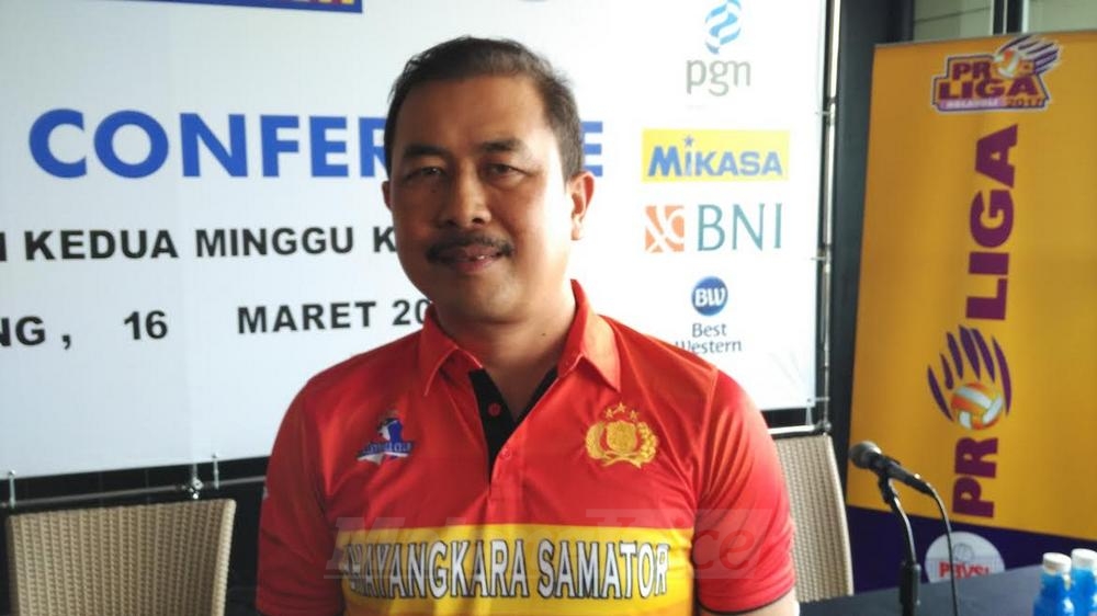 Manajer Surabaya Bhayangkara Samator, Hadi Sampurno. (deny)