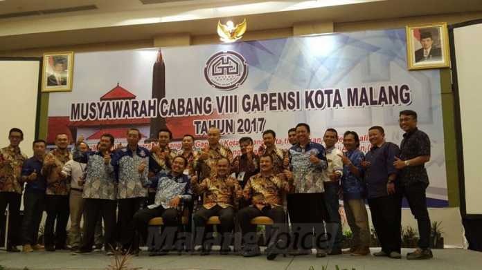 Muscab Gapensi Kota Malang memutuskan Bambang Sumarto sebagai ketua periode 2017-2022. (Muhammad Choirul)