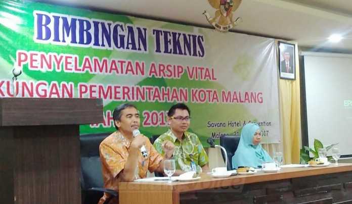Suasana Bimtek Penyelamatan Arsip Vital di Lingkungan Pemkot Malang. (Muhammad Choirul)