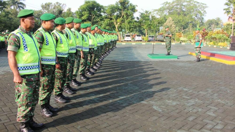 Apel gelar pasukan pengamanan Pilkades di wilayah Kodim 0818 Kabupaten Malang dan Kota Batu.(Ist)