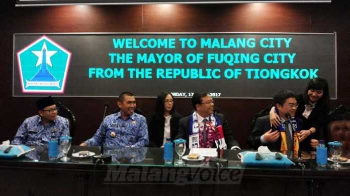Pemkot Malang menerima kunjungan Wali Kota Fuqing, Republik Rakyat Tiongkok. (Muhammad Choirul)