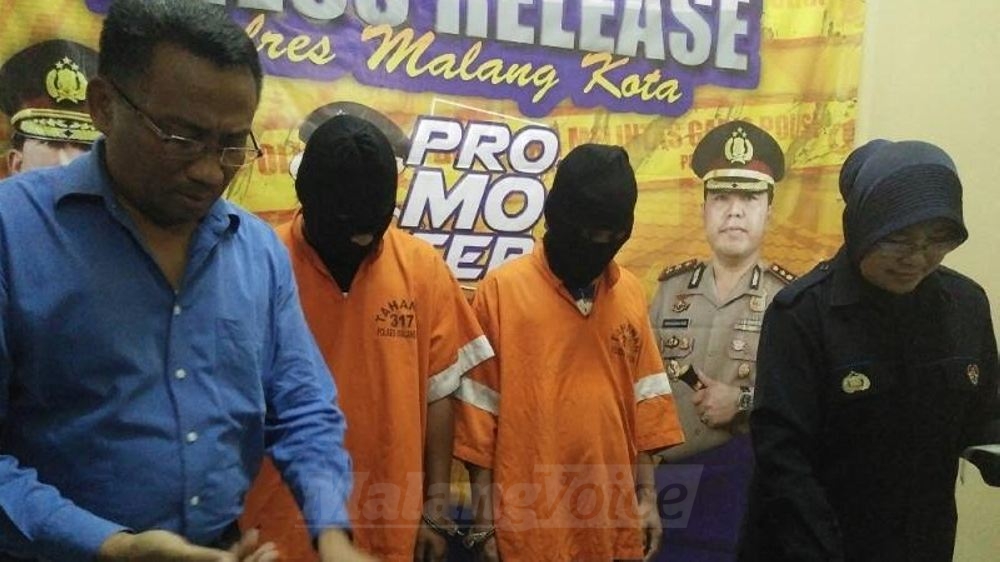 Polisi menggelar rilis kasus pengedar sabu-sabu. (deny)