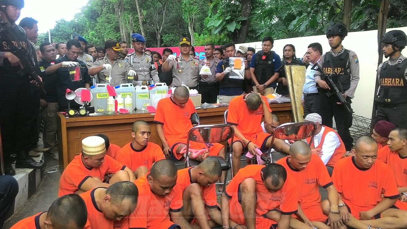 17 Tahanan Polres Malang berhasil dibekuk kembali setelah sebelumnya kabur.(Miski)
