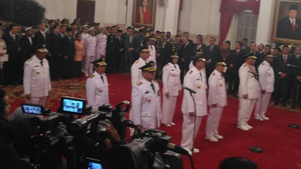 Erzaldi dan 4 Gubernur Dilantik Presiden di Istana