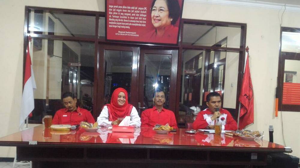 Para pengurus DPD Partai Perindo berkunjung ke kantor DPC PDIP Kota Malang. (ist)
