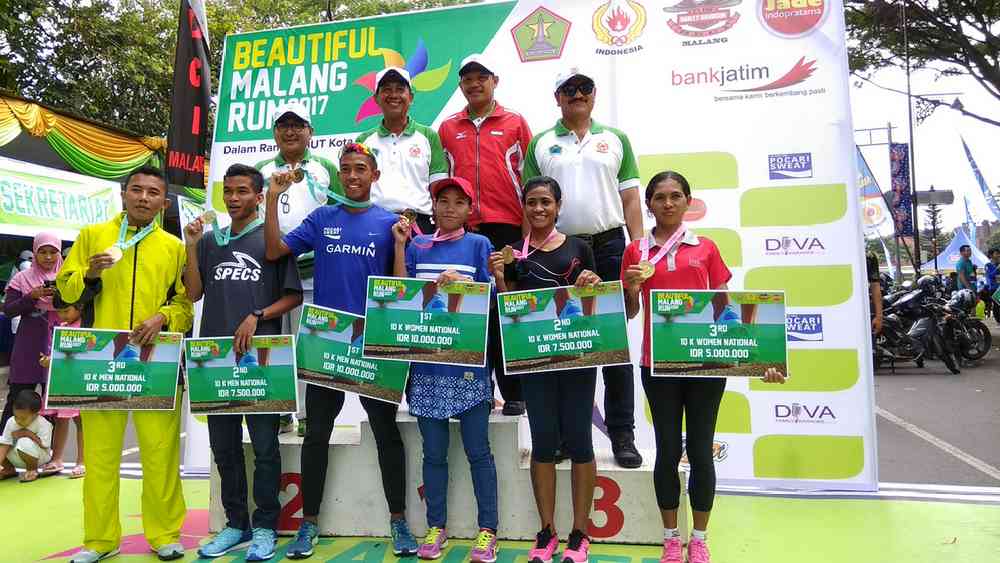 Yulianingsih Wanita Tercepat 10K di Malang Beautiful Run 2017