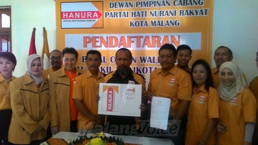 TPC Partai Hanura Kota Malang membuka pendaftaran bakal calon wali kota dan wakil wali kota. (Muhammad Choirul)