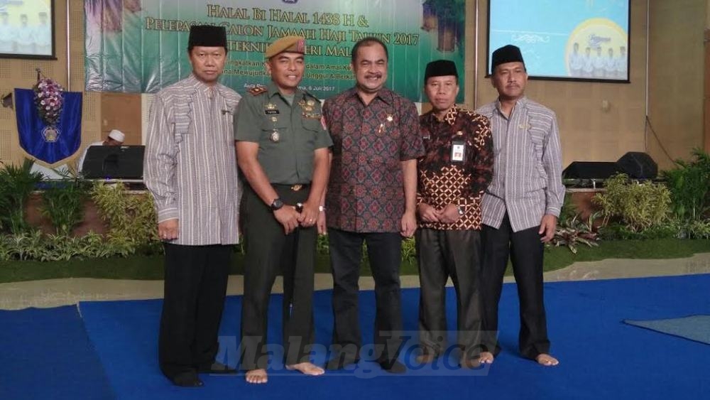 Ketua Komisi C DPRD Kota Malang, Bambang Sumarto, hadir dalam acara Halal Bihalal Polinema.