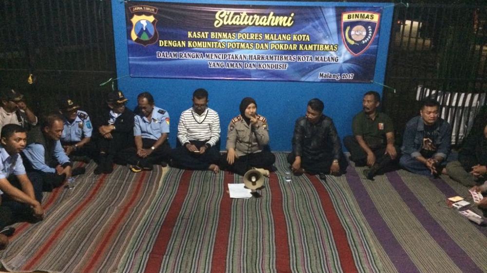 Binmas Polres Malang Kota Ajak Kamling Udara Aktif Jaga Harkamtibmas