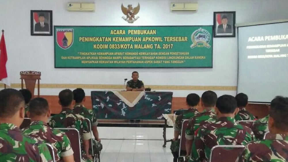 Peningkatan kemampuan Apkowil di Kodim 0833/Kota Malang. (istimewa)