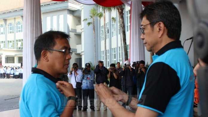 Wali Kota Batu Eddy Rumpokdo dan Plt Sekda Kota Batu Achmad Suparto. (Aziz Ramadani)