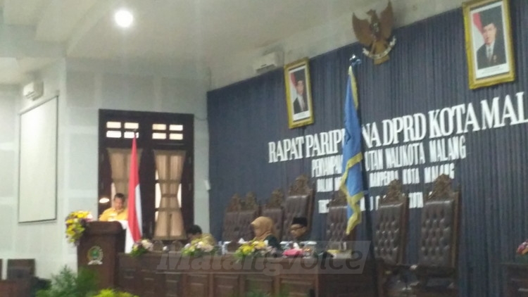 Rapat Paripurna DPRD Kota Malang. (Muhammad Choirul)