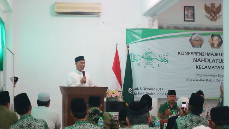 Wali Kota Malang, HM Anton, menghadiri Konferensi MWC NU Klojen. (Bagian Humas Pemkot Malang)