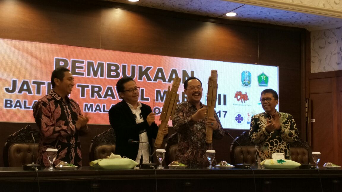Wakil Wali Kota Malang, Sutiaji pada acara Pembukaan Jatim Travel Mart ke 7 Tahun 2017 di Balai Kota. (Bagian Humas Pemkot Malang)